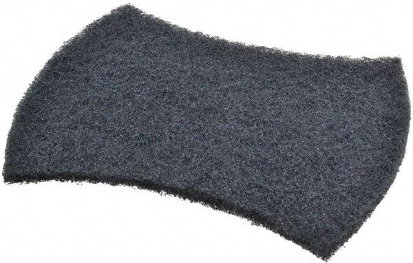 3M - 5-1/2" Long x 3.9" Wide x 3/8" Thick Scouring Pad - Heavy-Duty, Blue - Exact Industrial Supply