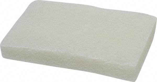 3M - 5" Long x 3-1/2" Wide x 3/4" Thick Scouring Pad - Light-Duty, White - Exact Industrial Supply