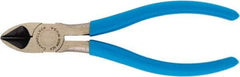 Channellock - 6" OAL, Diagonal Cutter - 27/32" Jaw Length x 13/16" Jaw Width, Oval Head, Plastic Dipped Handle - Exact Industrial Supply