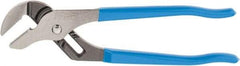 Channellock - 10" OAL, 2" Max Capacity, 7 Position Tongue & Groove Pliers - Standard Straight Jaws, Standard Head, Plastic Dipped Handles - Exact Industrial Supply