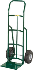 Little Giant - 800 Lb Capacity 47" OAH Hand Truck - 12 x 14" Base Plate, Continuous Handle, Steel, Full Pneumatic Wheels - Exact Industrial Supply