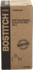 Stanley Bostitch - 1/4" Long x 7/16" Wide, 24 Gauge Crowned Construction Staple - Steel, Chisel Point - Exact Industrial Supply