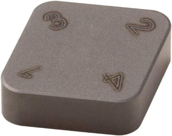 Seco - CNMN322 Grade CBN500 PCBN Turning Insert - Uncoated, 80° Diamond, 3/8" Inscr Circle, 1/8" Thick, 1/32" Corner Radius - Exact Industrial Supply