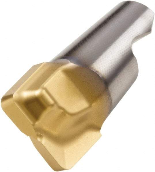 Seco - MM08 MD03 Grade F30M Carbide End Milling Tip Insert - 2 Flutes, 0.315" Cutting Diam, 0.216" Depth of Cut, 0.268" Extension, 0.016" Cnr Rad - Exact Industrial Supply