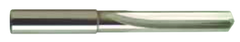 3.3mm Dia. - Carbide Straight Flute 4XD Drill-120Â° Point-Coolant-Bright - Exact Industrial Supply