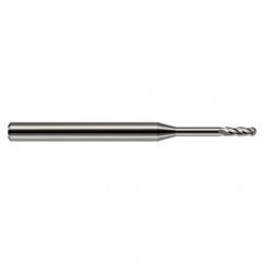 3/16″ Dia. × 1/8″ Shank × 0.57″ DOC × 2″ OAL, Carbide Uncoated, Standard , 2 Flute, Ballnose End Mill - Exact Industrial Supply