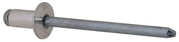 RivetKing - Size 52 Dome Head Aluminum Open End Blind Rivet - Steel Mandrel, 0.02" to 1/8" Grip, 0.312" Head Diam, 0.16" to 0.164" Hole Diam, 0.3" Length Under Head, 5/32" Body Diam - Exact Industrial Supply