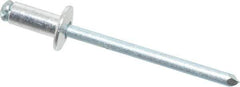 RivetKing - Size 53 Dome Head Aluminum Open End Blind Rivet - Steel Mandrel, 0.126" to 0.187" Grip, 0.312" Head Diam, 0.16" to 0.164" Hole Diam, 0.362" Length Under Head, 5/32" Body Diam - Exact Industrial Supply