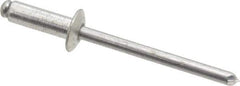 RivetKing - Size 66 Dome Head Aluminum Open End Blind Rivet - Aluminum Mandrel, 0.251" to 3/8" Grip, 3/8" Head Diam, 0.192" to 0.198" Hole Diam, 0.575" Length Under Head, 3/16" Body Diam - Exact Industrial Supply