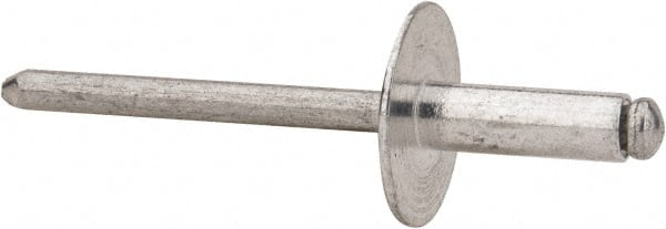 RivetKing - Size 66 Large Flange Dome Head Aluminum Open End Blind Rivet - Exact Industrial Supply