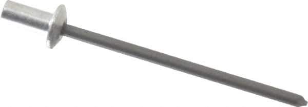 RivetKing - Size 41 Dome Head Aluminum Closed End Sealing Blind Rivet - Steel Mandrel, 0.02" to 0.063" Grip, 1/4" Head Diam, 0.129" to 0.133" Hole Diam, 0.297" Length Under Head, 1/8" Body Diam - Exact Industrial Supply