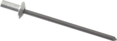 RivetKing - Size 41 Dome Head Aluminum Closed End Sealing Blind Rivet - Steel Mandrel, 0.02" to 0.063" Grip, 1/4" Head Diam, 0.129" to 0.133" Hole Diam, 0.297" Length Under Head, 1/8" Body Diam - Exact Industrial Supply