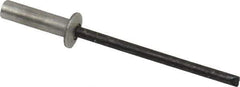 RivetKing - Size 44 Dome Head Aluminum Closed End Sealing Blind Rivet - Steel Mandrel, 0.188" to 1/4" Grip, 1/4" Head Diam, 0.129" to 0.133" Hole Diam, 0.485" Length Under Head, 1/8" Body Diam - Exact Industrial Supply