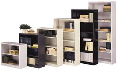Sandusky Atlantic - 2 Shelf, 42" High x 36" Wide Bookcase - 12" Deep, Steel, Charcoal - Exact Industrial Supply