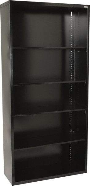 Sandusky Atlantic - 4 Shelf, 72" High x 36" Wide Bookcase - 12" Deep, Steel, Black - Exact Industrial Supply