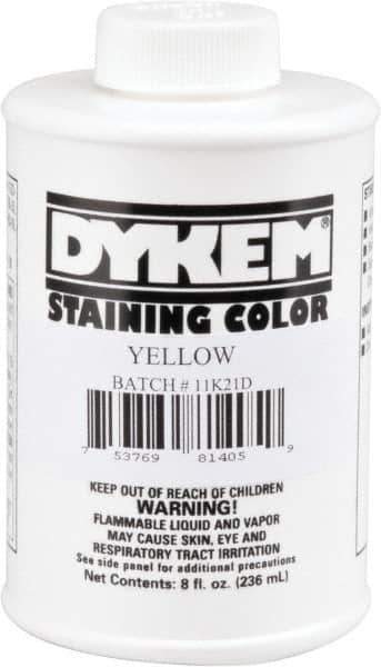 Dykem - 8 Ounce Yellow Staining Color - Brush in Cap Container - Exact Industrial Supply