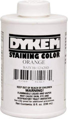 Dykem - 8 Ounce Orange Staining Color - Brush in Cap Container - Exact Industrial Supply