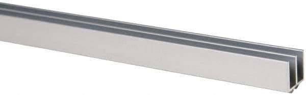 80/20 Inc. - 1 Panel, 0 to 48" Wide Door, Clear Anodized Aluminum Door Slide Track - 0.281" Door Thickness - Exact Industrial Supply