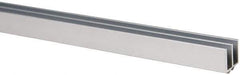 80/20 Inc. - 1 Panel, 0 to 48" Wide Door, Clear Anodized Aluminum Door Slide Track - 0.281" Door Thickness - Exact Industrial Supply