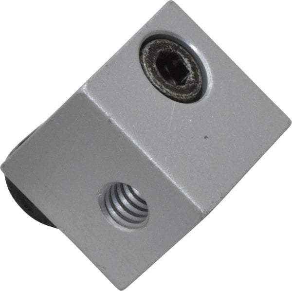 80/20 Inc. - 3/4" Wide, 0.7" High, Open Shelving Panel Mount Block - Aluminum, 0.812" Deep, Use with Series 10 - Exact Industrial Supply