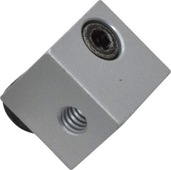 80/20 Inc. - 3/4" Wide, 0.7" High, Open Shelving Panel Mount Block - Aluminum, 0.812" Deep, Use with Series 10 - Exact Industrial Supply