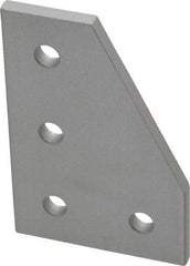 80/20 Inc. - 2" Wide, 3" High, Open Shelving 4 Hole 90° Angled Plate - Aluminum, Use with Series 10 & Bolt Kit 3321 - Exact Industrial Supply