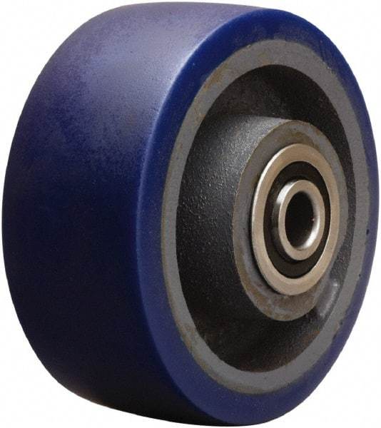 Hamilton - 6 Inch Diameter x 2-1/2 Inch Wide, Polyurethane on Cast Iron Caster Wheel - 1,300 Lb. Capacity, 3-1/4 Inch Hub Length, 3/4 Inch Axle Diameter, Tapered Roller Bearing - Exact Industrial Supply