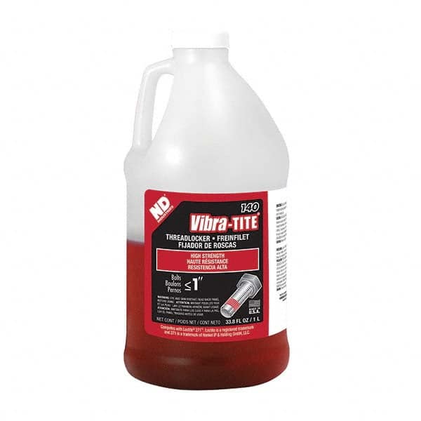 Vibra-Tite - 1 L Jug, Red, High Strength Threadlocker - Exact Industrial Supply