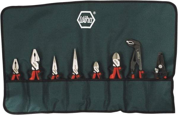 Wiha - 8 Piece Cutting Plier Set - Comes in Box - Exact Industrial Supply