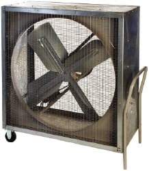 Airmaster - 48" Blade, 1 hp, 17,770 Max CFM, Portable Cabinet Fans - 11.9 Amps, 115 Volts, 1 Speed - Exact Industrial Supply