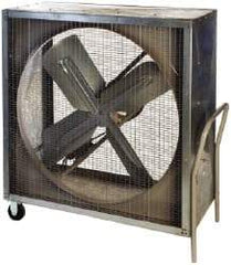 Airmaster - 48" Blade, 1 hp, 17,770 Max CFM, Portable Cabinet Fans - 11.9 Amps, 115 Volts, 1 Speed - Exact Industrial Supply