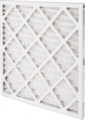 Made in USA - 20" Noml Height x 20" Noml Width x 1" Noml Depth, 35% Capture Efficiency, Wire-Backed Pleated Air Filter - MERV 8, Synthetic, Integrated Paperboard Frame, 300 Max FPM, 825 CFM, For Any Unit - Exact Industrial Supply