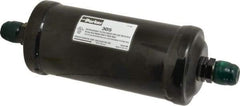 Parker - 5/8" Connection, 3" Diam, 9.24" Long, Refrigeration Liquid Line Filter Dryer - 9-15/16" Cutout Length, 361 Drops Water Capacity - Exact Industrial Supply