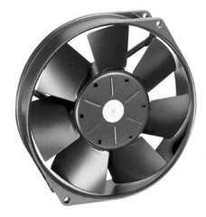 EBM Papst - 12 Volts, DC, 212 CFM, Round Tube Axial Fan - 1 Amp Rating, 5.91" High x 5.91" Wide x 1-1/2" Deep - Exact Industrial Supply