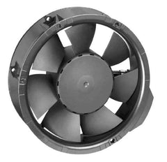 EBM Papst - 24 Volts, DC, 241 CFM, Round Tube Axial Fan - 0.75 Amp Rating, 6.77" High x 6.77" Wide x 2.01" Deep - Exact Industrial Supply