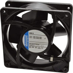 EBM Papst - 115 Volts, AC, 106 CFM, Square Tube Axial Fan - 0.16 Amp Rating, 119mm High x 119mm Wide x 1-1/2" Deep - Exact Industrial Supply