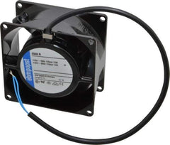 EBM Papst - 115 Volts, AC, 36 CFM, Square Tube Axial Fan - 0.1 Amp Rating, 80mm High x 3.15" Wide x 1-1/2" Deep - Exact Industrial Supply