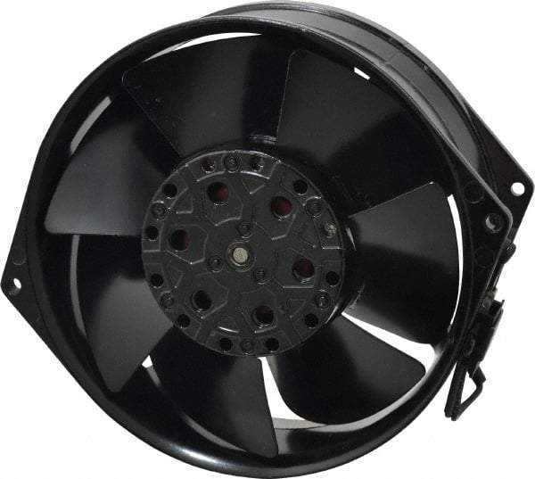 EBM Papst - 115 Volts, AC, 233 CFM, Round Tube Axial Fan - 0.36 Amp Rating, 5.91" High x 5.91" Wide x 2.17" Deep - Exact Industrial Supply