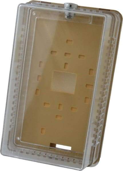 Value Collection - Plastic, Dual Base Thermostat Guard - 5-3/8" Inside Width x 3-1/4" Inside Depth x 8-1/4" Inside Height - Exact Industrial Supply