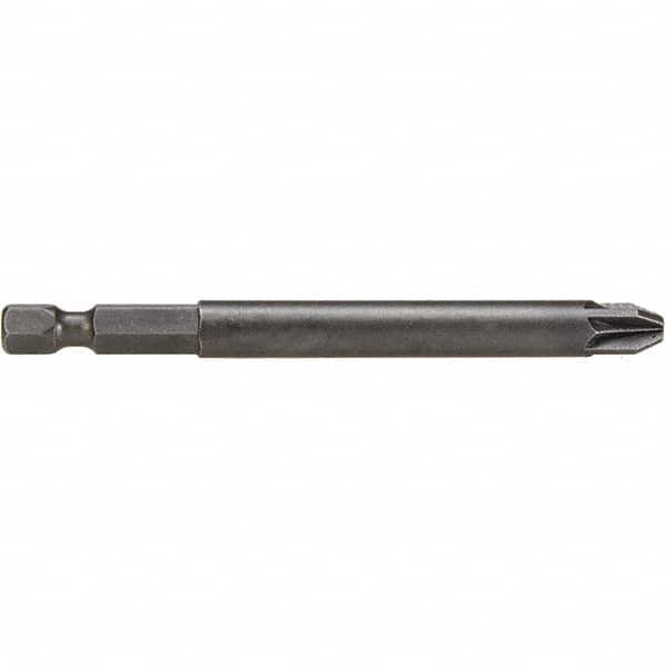 Apex - Power & Impact Screwdriver Bits & Holders; Bit Type: Posidriv ; Hex Size (Inch): 1/4 ; Phillips Size: #3 ; Overall Length Range: 3" - Exact Industrial Supply