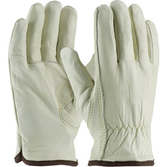 ‎77-265/M Insulated Drivers Gloves - Top Grain Cowhide Drivers - Regular - White Thermal Liner - Keystone Thumb - Exact Industrial Supply