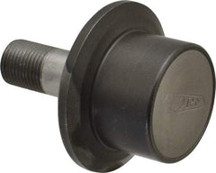 Osborn International - 1-1/2" Roller Diam x 1-3/16" Width, 5/8" Stud Diam x 1-1/2" Length, Flanged Concentric Stud Load Runner - Steel, 3/4" Thread Length, 5/8-18 Thread, 2-11/16" OAL, 1,100 Lb Dynamic Cap - Exact Industrial Supply