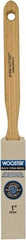Wooster Brush - 1" Flat Hog Sash Brush - 2-7/16" Bristle Length, 5-1/8" Maple Fluted Handle - Exact Industrial Supply
