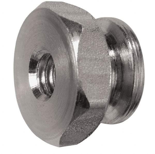 Electro Hardware - #10-24 UNC Thread, Uncoated, Grade 303 Stainless Steel Hex Thumb Nut - 11/32" Overall Height, 1/2" Head Diam - Exact Industrial Supply