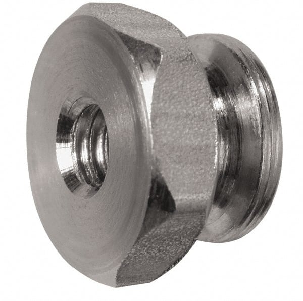 Electro Hardware - #8-32 UNC Thread, Uncoated, Grade 303 Stainless Steel Hex Thumb Nut - Exact Industrial Supply
