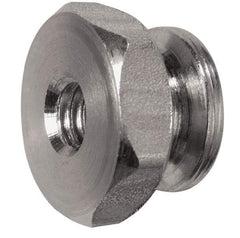 Electro Hardware - #10-24 UNC Thread, Uncoated, Grade 303 Stainless Steel Hex Thumb Nut - 11/32" Overall Height, 1/2" Head Diam - Exact Industrial Supply