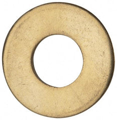 Value Collection - 1/2" Screw, Brass Standard Flat Washer - 0.562" ID x 1-1/4" OD, 0.091" Thick, Plain Finish - Exact Industrial Supply