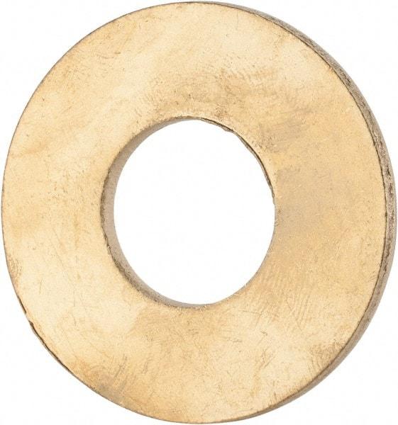 Value Collection - 3/4" Screw, Brass Standard Flat Washer - 0.812" ID x 1-7/8" OD, 0.114" Thick, Plain Finish - Exact Industrial Supply