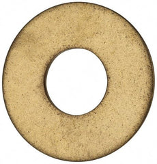 Value Collection - 7/8" Screw, Brass Standard Flat Washer - 0.937" ID x 2-1/4" OD, 0.128" Thick, Plain Finish - Exact Industrial Supply