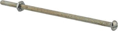 Value Collection - #10-24 UNC, 5" Length Under Head Slotted Drive Machine Screw - Round Head, Grade 2 Steel, Zinc-Plated Finish, Without Washer - Exact Industrial Supply